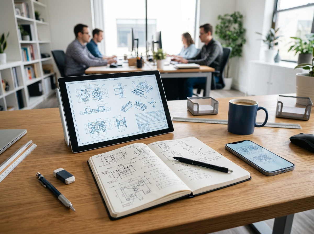 Penta Automation engineering team and technical design workspace