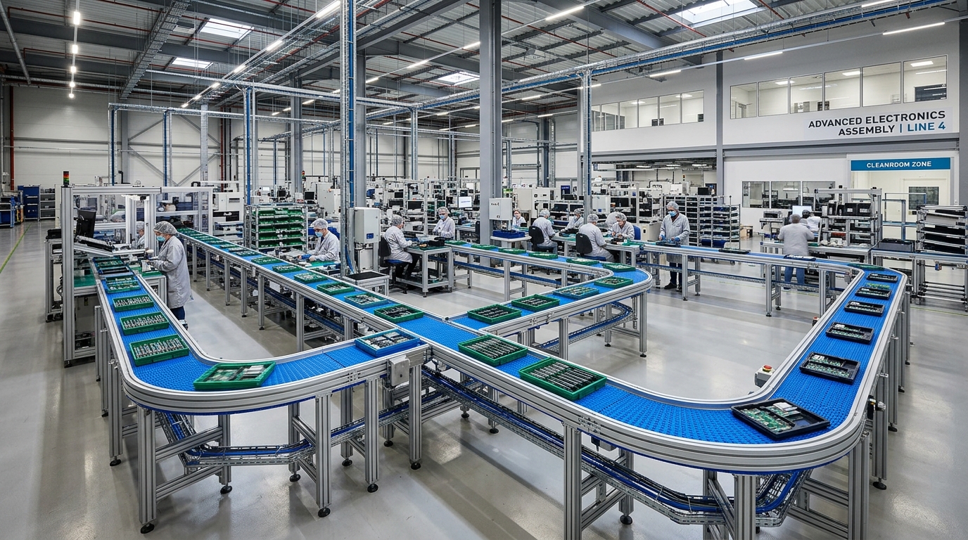 Modular belt conveyor production line